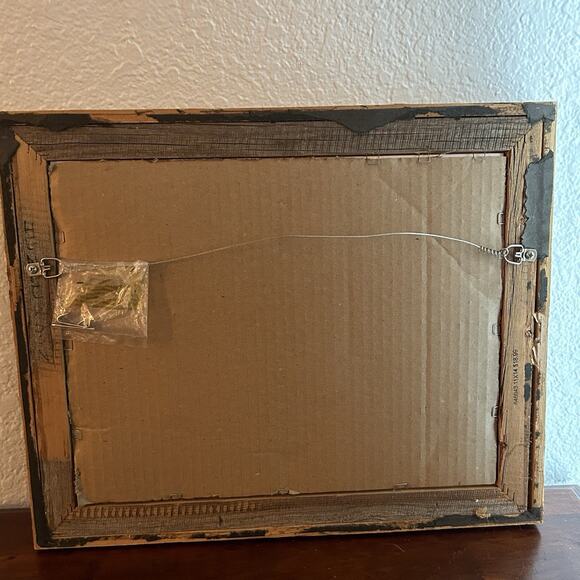 Rustic Wooden Frame Sylvan Lake Top Notch Peak Yellowstone Vtg 30s Haynes Print - Picture 5 of 7